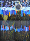 Laila Benhalima - Ascension celeste - 65 x  91 cm X4 Quadriptyque - Technique mixte 2017